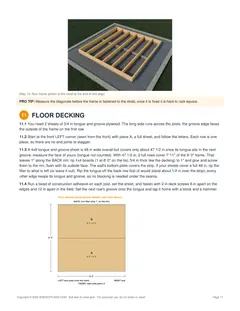 Floor installation page of the 8x8 Lean-To Storage Shed Plan